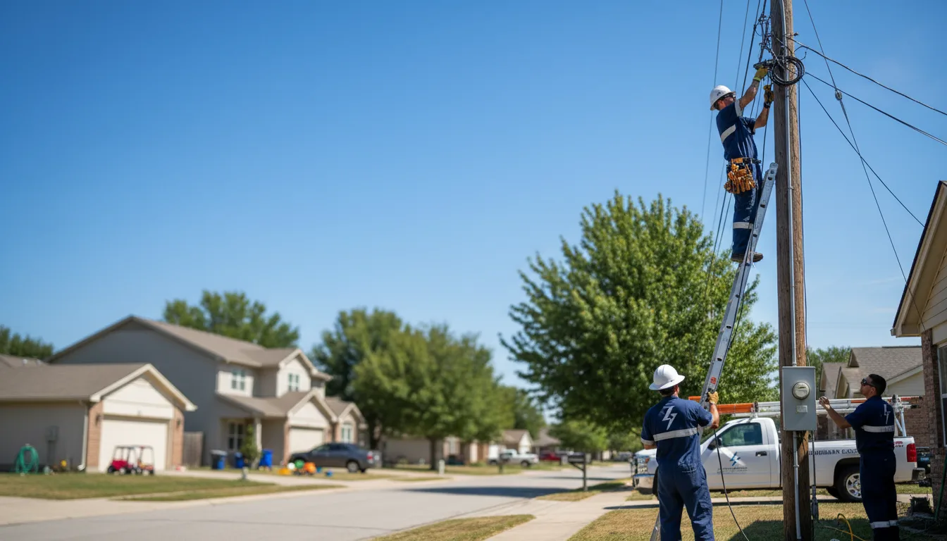 Residential electrician providing installation services in Como, MS